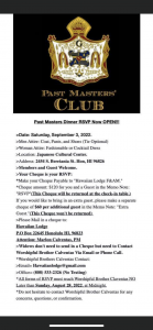 Past Masters Invite